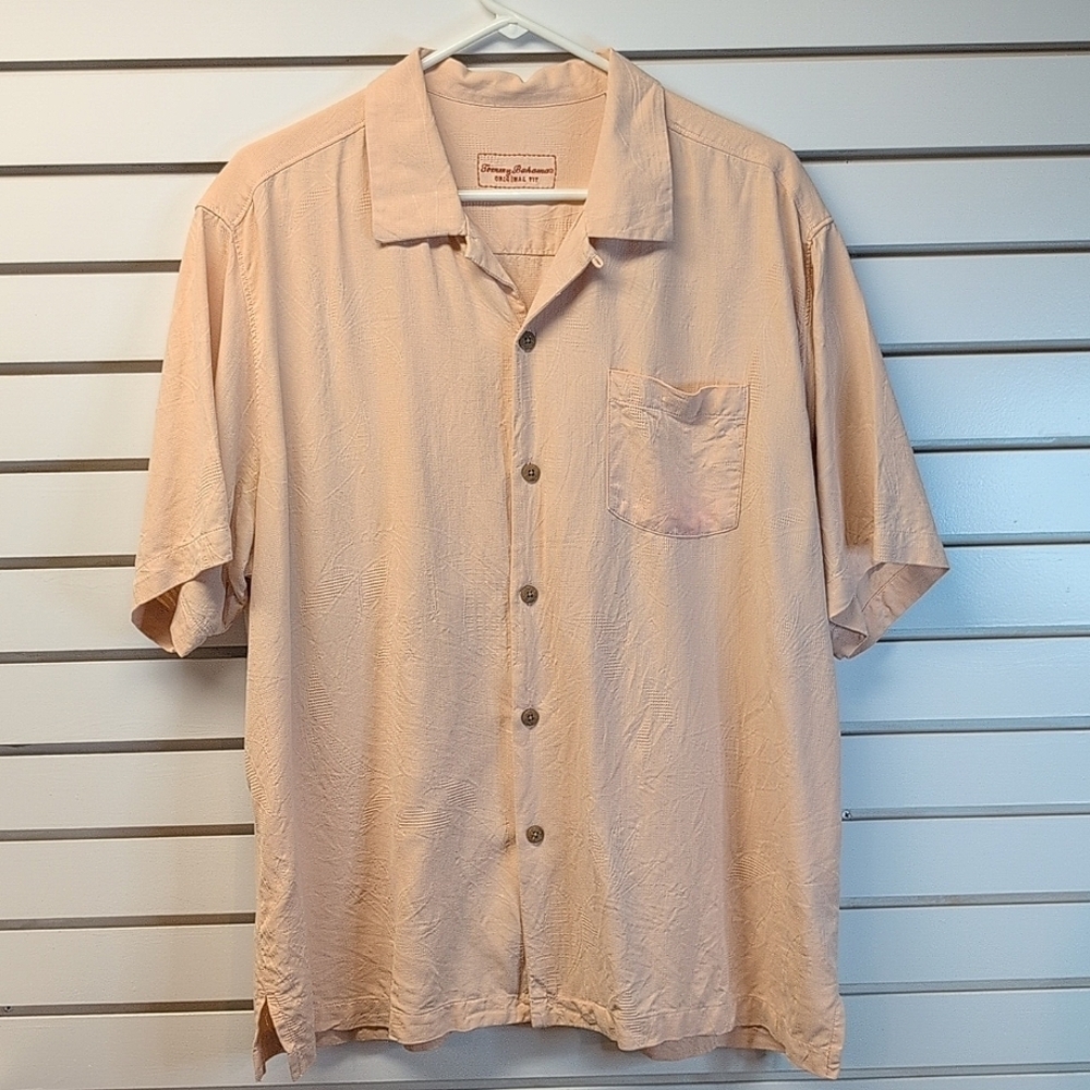 Tommy Bahama Hawaiian Shirt Men’s XL 100% Silk Button Down Short Sleeve